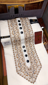 MURAADSHAH IVORY NOIR 104-10MULTI COLOUR KASHMIRI EMBROIDERY UNSTICHED FULL KURTA SALWAR PATHANI (J. FABRIC IMPORTED) “Pics are clicked in HD cameras. Original color may vary from mobile to mobile depending on your handset. – Tawakkal Tex”